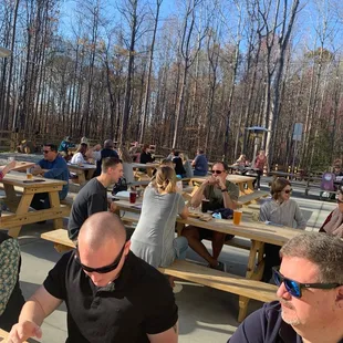 Outdoor beer garden