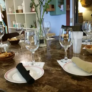 Private Wine Tasting...view from our nice table looking out into dining/store area.