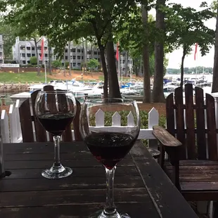 View from the patio on a cloudy day evening