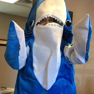 Did you know there are SHARKS in Lake Norman?  Meet Sharky, our LKN Gym Academy mascot. The friendliest shark you'll ever meet!