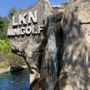 LKN Mini Golf waterfall sign