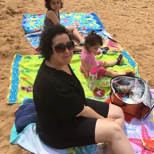 Happy day at Lake Norman. Plenty of sandy space and very clean.