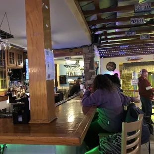 The bar is rather small, but I think that just makes it very quaint.