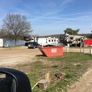 Open garbage inside and out all around campground