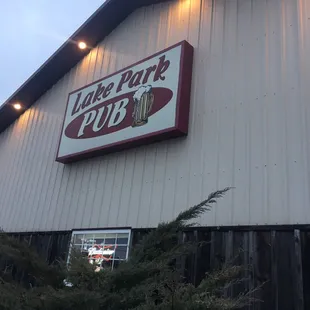 the front of the building