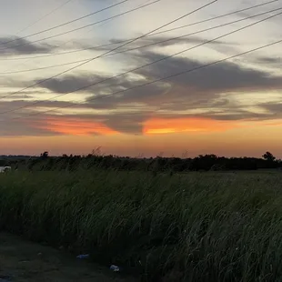 A sunset will cover the entire horizon here.