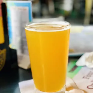 a glass of beer