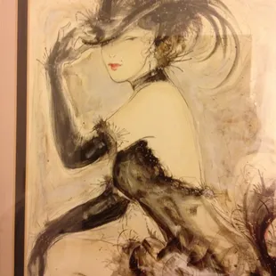 a painting of a woman