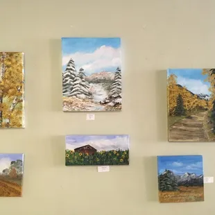 paintings on the wall