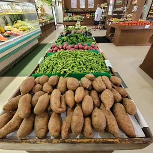 a display of vegetables