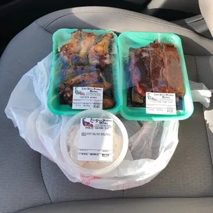 The smoked chicken, ribs, &amp; brisket are so delicious . Haven't had breakfast yet, but lunch is ready!