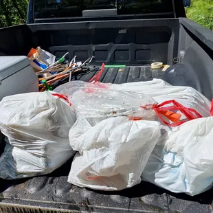 The trash that we retrieved.