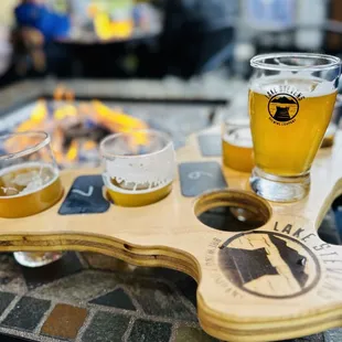 Beer flights $12