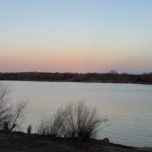 Sunset on the other side of the lake