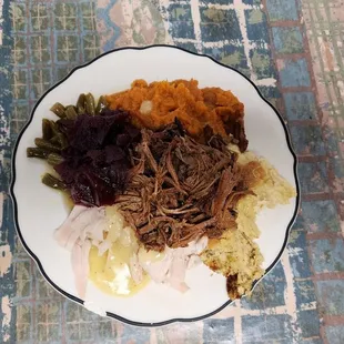 Lake Tiak O'Khata Sunday Buffet: Smoked Beef, Roast Turkey, Chicken Pot Pie, Dressing, Gravy, Green Beans, Cranberry Sauce &amp; Sweet Potatoes