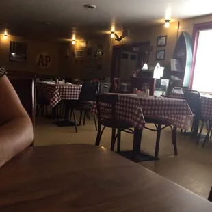 a restaurant with tables and chairs