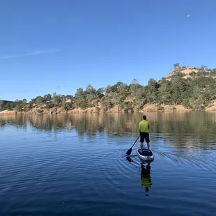 Early morning paddle from the campsite