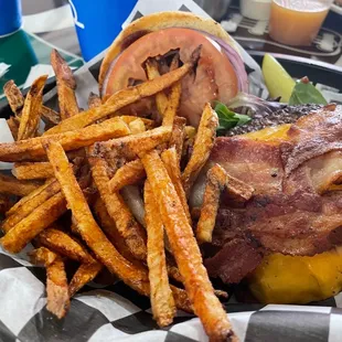 Bacon cheddar burger.   The apple butter is a great touch!