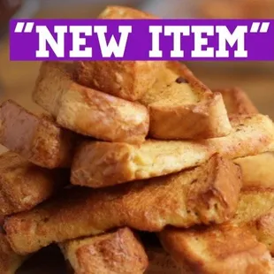 a pile of french toast sticks