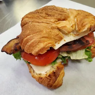 a croissant sandwich