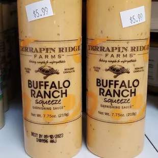 two jars of buffalo ranch mustard