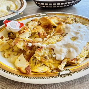 Country Omelette with Potatoes  Country Omelette  Country Omelette with Gravy and Home Fries