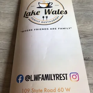 menu for lake wales