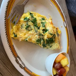 Spinach and feta omelette