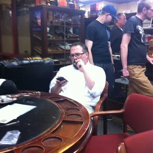 Hard at work, our resident lawyer!