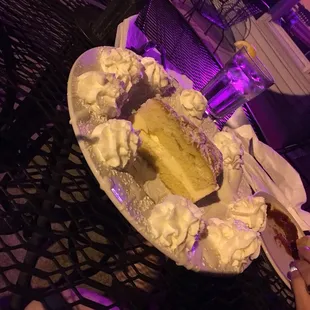 a piece of cake on a plate