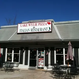 the front of the restaurant