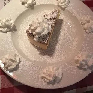 a slice of pie on a plate