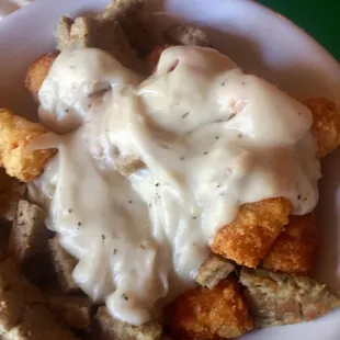 Biscuits &amp; Gravy tot bowl