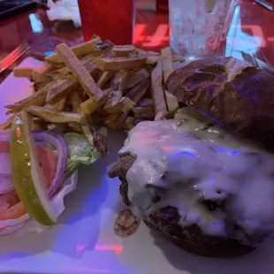 Mushroom and Swiss burger