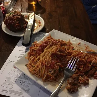Kids Spaghetti and ordered the meatball