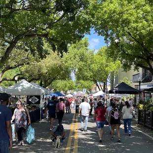 The market is 4 blocks long