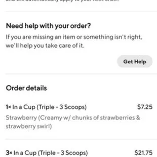 Online copy of receipt