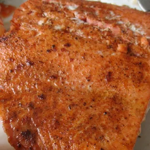 wild caught sockeye salmon, butter &amp; creole seasoning, about a $4 piece