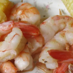 Gulf pink shrimp, 12 jumbo were about $5