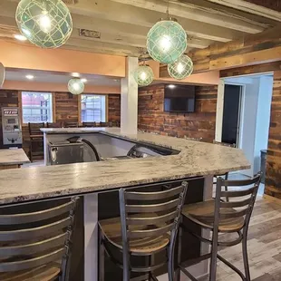 a view of the kitchen