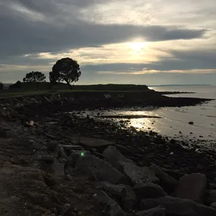 Behind Lakeman's at sunset