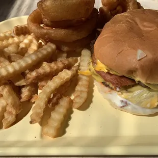 Double Laker burger with bacon!!!