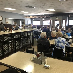 The huge dining room assures space for everyone.