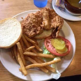 Lakes Grill Fried Pork Tenderloin Special...YUM!