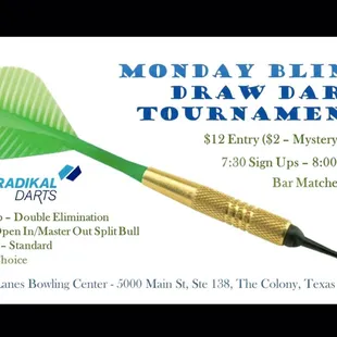 Blind draw tournament every Monday! Mystery pot grows until someone hits it!