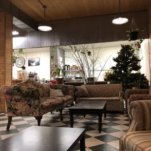 The back seating area.