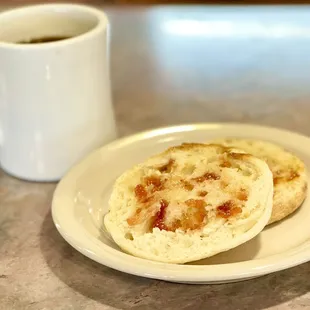 Coffee with and English Muffin &amp; Jam