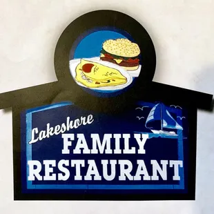 a sign for lakeshore family restaurant