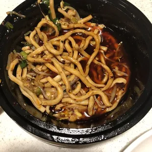 Eaten sichuan cold noodles. Good spice, has chicken.