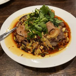 Sliced Beef and Tripe in Chili Sauce
